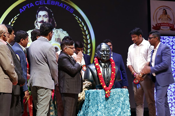 Allu Aravind Unveils SV Ranga Rao Statue Photos