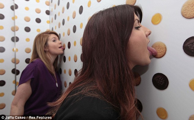 Lickable Jaffa Cake lift installed in London