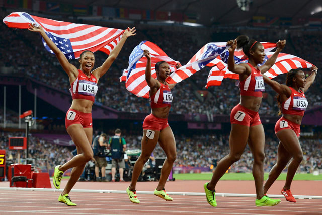 Olympic Athletics: American women smash world record to win relay gold