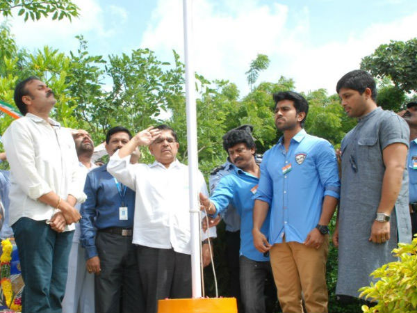 Ramcharan And Allu Arjun Celebrates Independence Day