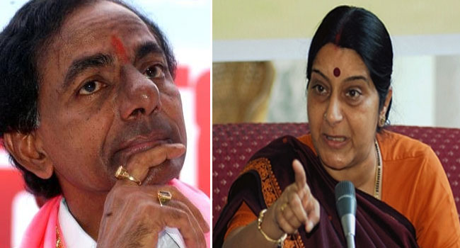 Sushma Swaraj fires on KCR on Telangana Issue