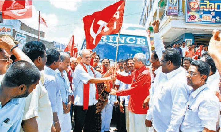 CPI kick starts Telangana Praja Poru Yatra