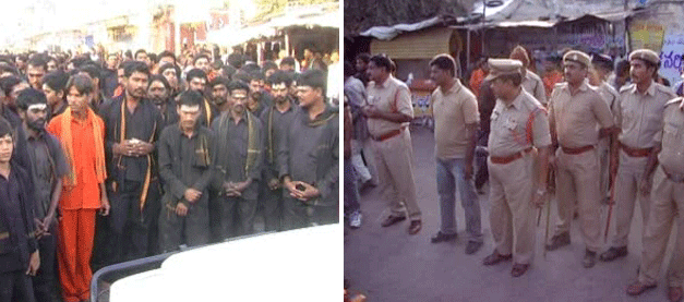 ayyappa devotees attack on ig nalgonda district