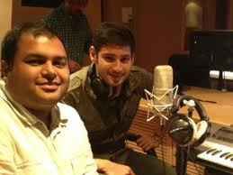 Taman Posts Pictures Of Mahesh Babu In Recording Room