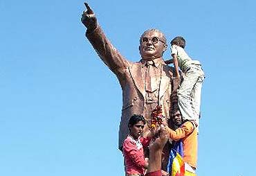 One more Ambedkar statue defaced  