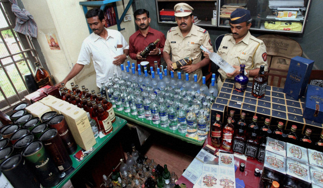 Liquor raids in Andhra