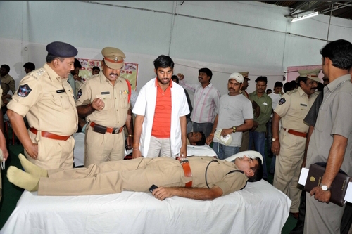 blood donation camp for bomb blast victims