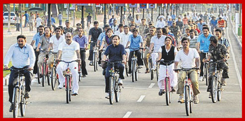 AP MLAs go for a cycle ride in RK beach