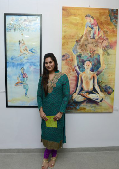 upasana launches paintings exhibition