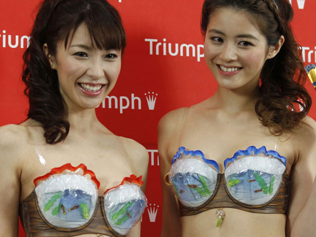 Fishbowl bras offer alternative cooling in Japan's summer heat, now that all nuclear power plants are shut down