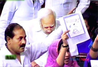Ambedkar cartoon, Aircel-Maxis issues disrupt Lok Sabha