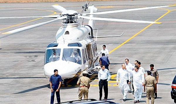 Andhra CM helicopter pilot takes pals for joyride