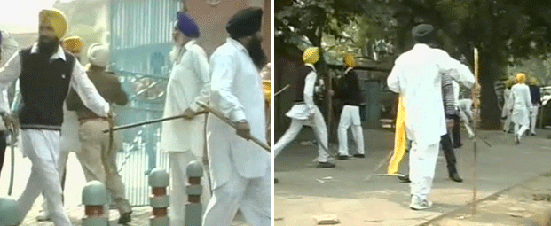 Several injured in violent clash outside Delhi gurdwara 