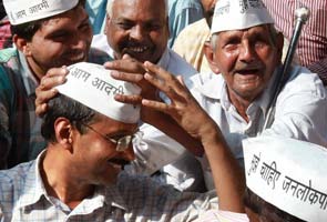 arvind kejriwals party named aam admi party