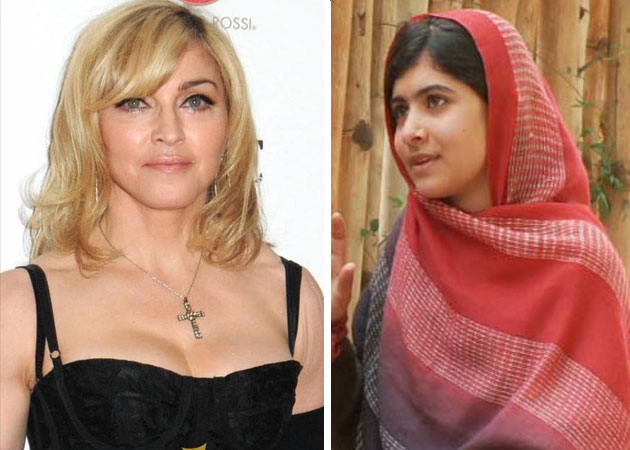 Madonna strips for Malala Yousafzai 