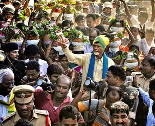 TDP cadres 'cool' to Naidu's padayatra 