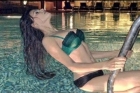 Sherlyn chopra in swimming pool hot photos