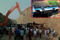 Tragedy in anathapuram as rtc bus falls into gorge