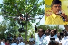 Drone for tdp mahanadu video recording