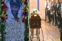 Australian cricketer phillip hughes funeral brings town to a halt