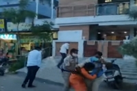 Bjp activists hurl eggs and stones at trs chief whip and mla house