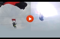 Female parachutist crashes into power lines