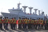 Chinese research ship yuan wang 5 docks at sri lanka s hambantota port