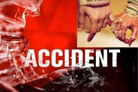 In an accident newly wedded bridegroom died and bride injured at kadapa