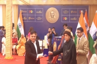 Pranab mukherjee confers champions of change 2019 award to allu aravind