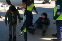 Video of airport crew s discovery of stowaway in landing gear viewed over 320k times