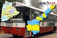 Red bus fight between telangana andhra pradesh states