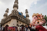 The immersion of ganesh in hyderabad on september 28