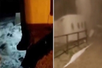 Watch terrifying incident of two storey building collapsing into sea