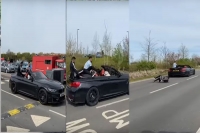 Viral video an falling out of bmw as friend tries to show off at car meet
