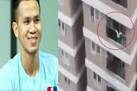 2 year old girl falls from 12th storey delivery man catches her scary viral video