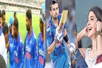 Kiss of love uppal as kcr kisses ambati rayudu hand and virat gives fling kiss after half century