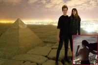 Couple poses nude after scaling restricted pyramid pic goes viral