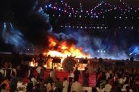 Fire accident during cultural programme in make in india week