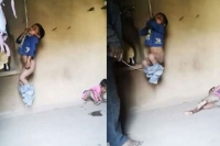 Father mercilessly beats children in rajasthan video goes viral
