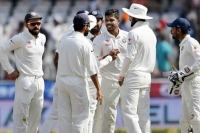 Team india on track to win match despite visitors fightback