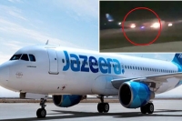 Jazeera airways flight catches fire while landing in hyderabad