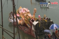 Khairatabad ganesh breaks from tradition immersion completed early