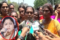 Transgenders protest against politician kushboo outside congress party office