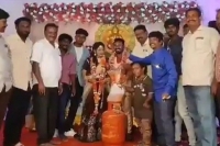 Newly married tamil nadu couple gets petrol gas cylinder and onions as gifts