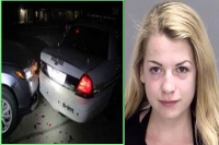 Woman rams squad car while taking topless selfie