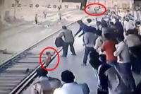 Child saved from crushing under local train by alert passenger