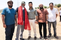 Jr ntr at first day shoot of trivikram movie