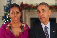 Barack and michelle obama give final christmas message