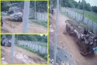 Truck parts continue to roll on road after accident in viral video