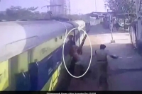 Railway cop saves differently abled man from falling under train